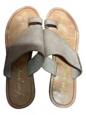 Free People Taupe Sant Antoni Slide Sz 10